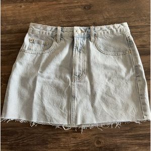 Meshki Lennon Mid Rise Denim Mini Skirt